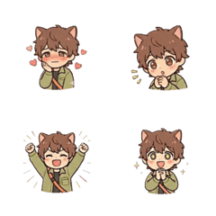 Cat-Eared Boy Fun Emojis