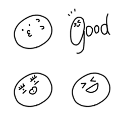 simple emoji's monokuro