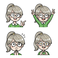 Gentle Glasses Girl Emoji