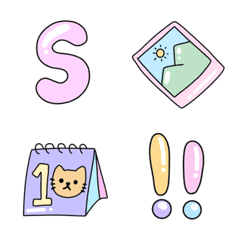Cute Everyday Icons & ABC &123