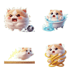 驚訝球貓嚇一跳