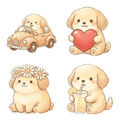 麻糬感黃金獵犬表情符號