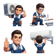 做工的人：冷氣空調職人表情貼