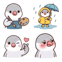 小文鳥日常表情貼 1