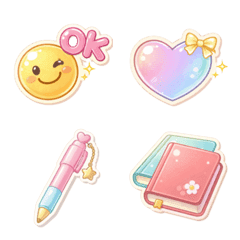 Cute Puffy School & Daily Emoji 2