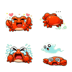爆発リアクション！カニの顔芸絵文字