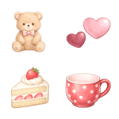 Soft Cute Daily Emoji 8 Full Set