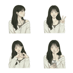 韓系冷感少女表情貼 vol.2 – 日常節奏