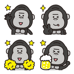 Cute gorilla emojis 2