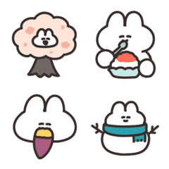 Emoji of rabbit four seasons