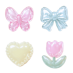 Pastel 3D Jelly Sticker Emoji 02
