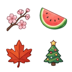 All-season Yurukawa cute emoji