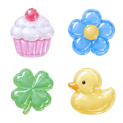 Pastel 3D Jelly Sticker Emoji 03