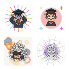 研究生與研究員的崩潰日常動態表情貼