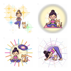 瑜伽女孩與貓：愛與吸引力