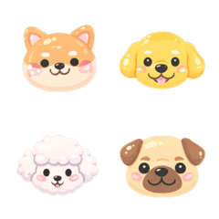 Squishy Pastel Doggy Emojis