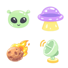 Squishy Pastel Space Emojis