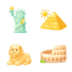 Squishy Pastel Travel the world Emojis