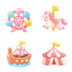 Bouncy Theme Park Emoji Set