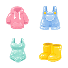 Squishy Pastel Fashion Emojis