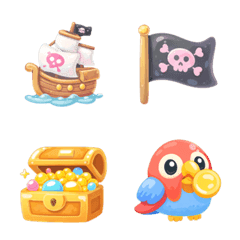 Squishy Pirate Treasure Emoji Set