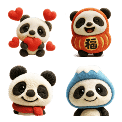 Panda Happy New Year Emoji (Re-release)