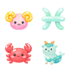 Squishy Zodiac Signs Emoji Set