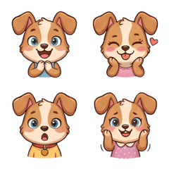 Cute Dog Reaction Emoji Pack