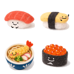 Kawaii Fluffy Food Emoji