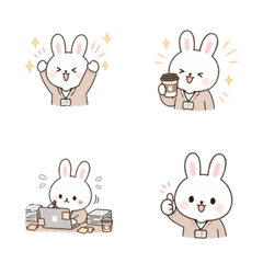 上班族可愛兔子貼圖