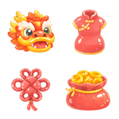 Squishy Pastel Lunar New Year Emojis
