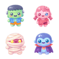 Cute & Squishy Zombie Emoji Set