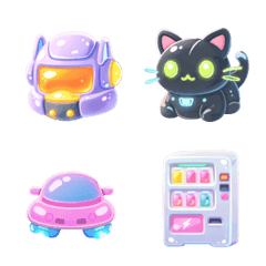 Cute & Squishy Cyber Future Emoji Set