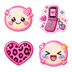 Y2K Deco Puffy Emoji Stickers