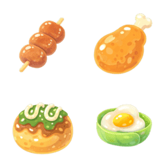 Cute & Squishy Street Food Emoji Set