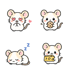 可愛馬卡羅尼鼠日常療癒表情貼