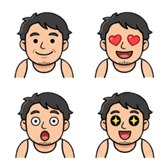 可愛放鬆的大叔表情包