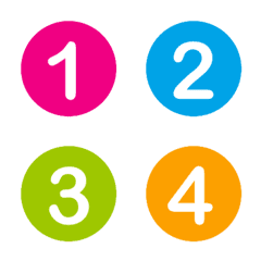 簡單易用的數字表情符號（彩色）