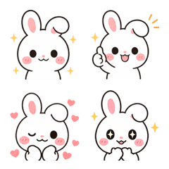 Cherokuro Rabbit | Gentle Emoji 01 – LINE Emoji | LINE STORE