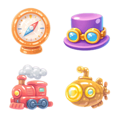 Squishy Steampunk Emoji Set