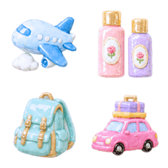 Glossy Puffy Travel Emoji