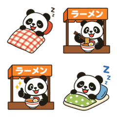 Panda and ramen emoji