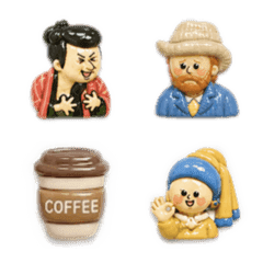 名畫Q彈亮亮貼紙風表情符號 第2彈