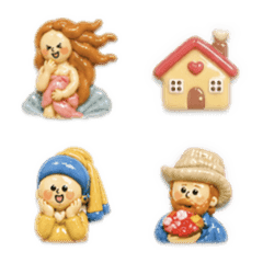 名畫Q彈亮亮貼紙風表情符號 第3彈