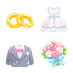 Cute & Squishy Wedding Emoji Set