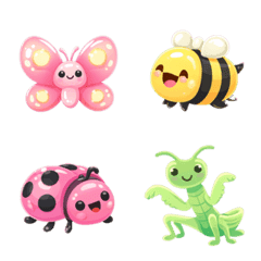 Cute & Squishy Insect Emoji Set