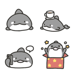 Killer whale everyday emoji(move)