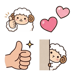 Fluffy Sheep everyday use Emoji