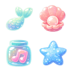 Squishy Mermaid Kingdom Emoji Set