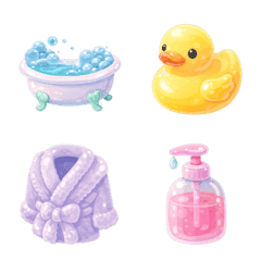 Squishy Cozy Bathroom Emoji Set